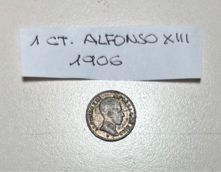 Moneda 1 Céntimo Alfonso XIII 1906