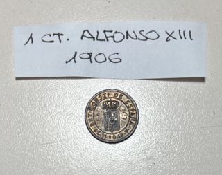Moneda 1 Céntimo Alfonso XIII 1906