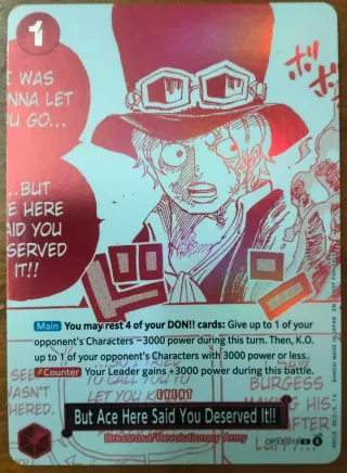 But Ace Here Said You Deserved It! Promo Foil