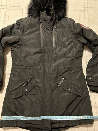 Parka negra con capucha mujer Talla XL