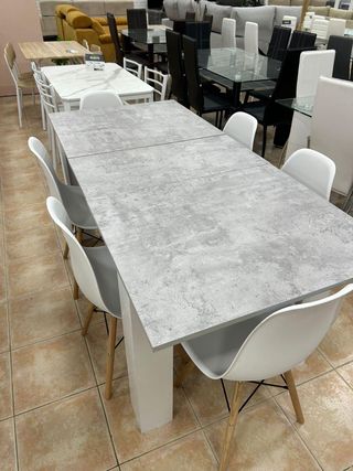 Conjunto de mesa extensible + 6 sillas ¡NUEVAS!