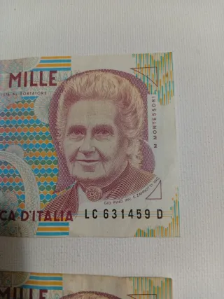 2 Banconote Lire Italiane 1000