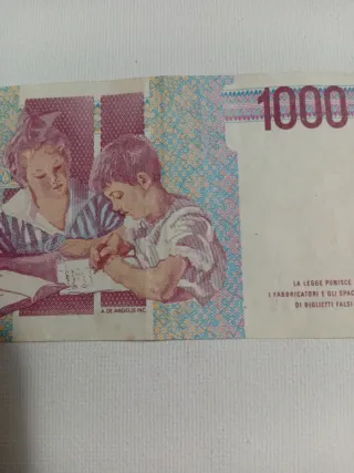 2 Banconote Lire Italiane 1000