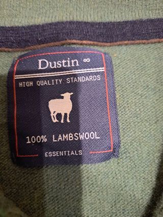 Maglietta Dustin verde da uomo 100% lana di pecora