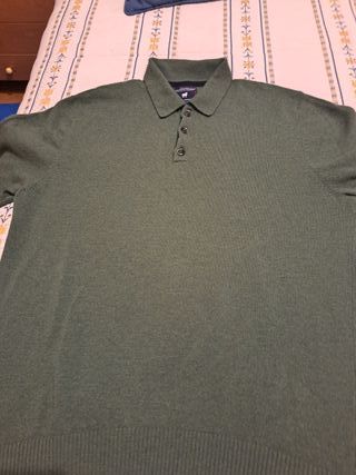 Maglietta Dustin verde da uomo 100% lana di pecora