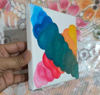 Dipinto olio astratto su tela