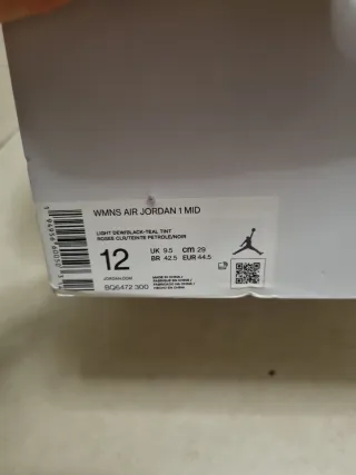 Jordan 1 Mid Uomo Nero/Verde Acqua