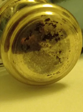 Boccetta profumo vetro/argento