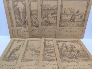 9 Libretas Escolares Animales 1960