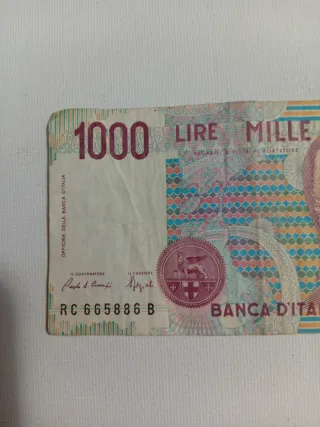 2 Banconote Lire Italiane 1000