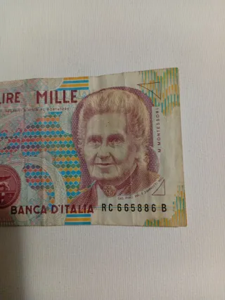 2 Banconote Lire Italiane 1000