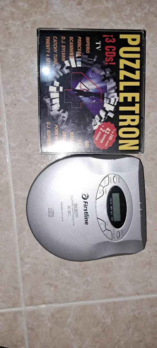 Discman Firstline Plata Portátil