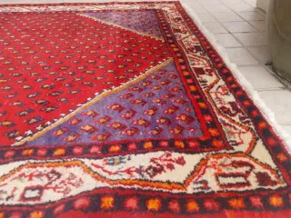 Tappeto persiano lana rosso e viola