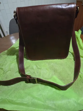 Borsa in cuoio marrone