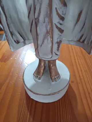 Figura Buda Orando Blanco y Dorado