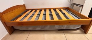Estructura cama 90x190 cm madera y metal