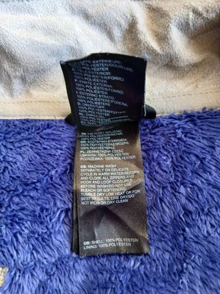 the north face pile zip woman size S violet