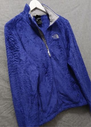 the north face pile zip woman size S violet
