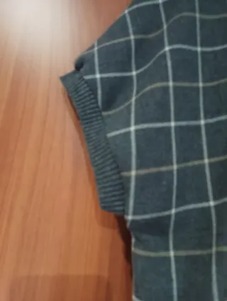 Vestido corto de cuadros gris