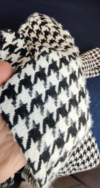 Chaqueta forrada estampado pata de gallo