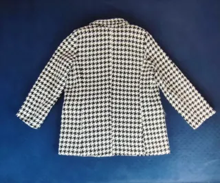 Chaqueta forrada estampado pata de gallo