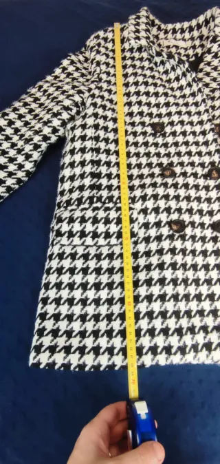 Chaqueta forrada estampado pata de gallo