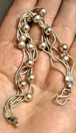 Braccialetto Argento 925 con Sfere