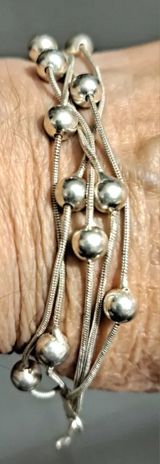 Braccialetto Argento 925 con Sfere