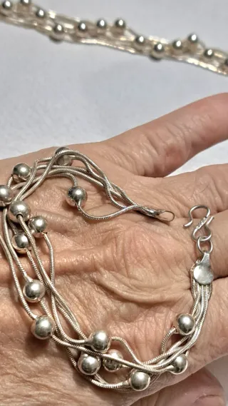 Braccialetto Argento 925 con Sfere