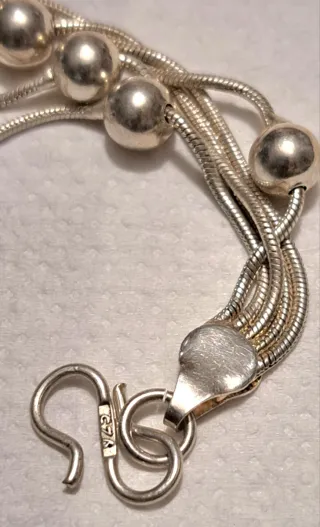 Braccialetto Argento 925 con Sfere