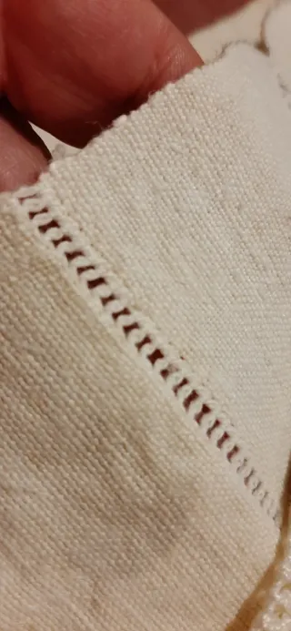 Asciugamano vintage monogramma PM uncinetto