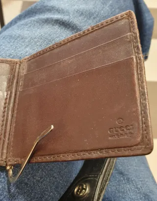 Porta carteras Gucci Marrón y Negro