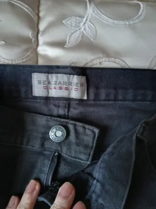 2 pantaloni uomo fustagno blu/grigio
