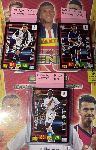 3 Cromos firmados Adrenalyn xl calciatori 19-20