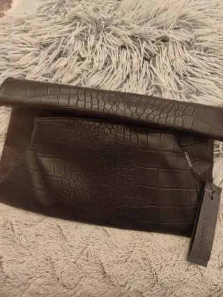 Bolso de mano piel sintética efecto cocodrilo