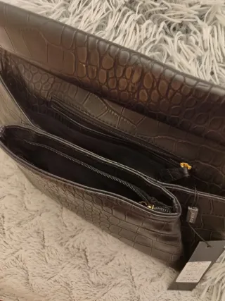 Bolso de mano piel sintética efecto cocodrilo