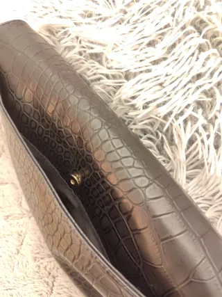 Bolso de mano piel sintética efecto cocodrilo