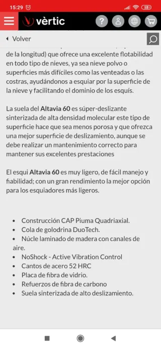 Esquís Travesía TRAB Altavia 60 164cm.