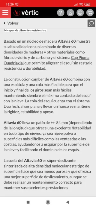 Esquís Travesía TRAB Altavia 60 164cm.