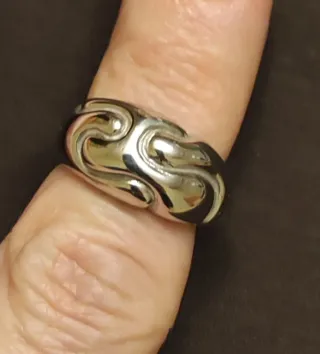 Anillo Rodiada Plata Diseño Único
