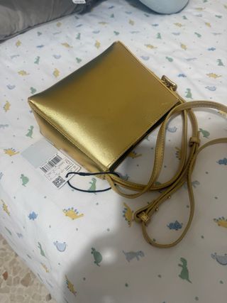 Bolso Mango Dorado Nuevo