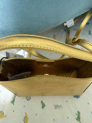 Bolso Mango Dorado Nuevo