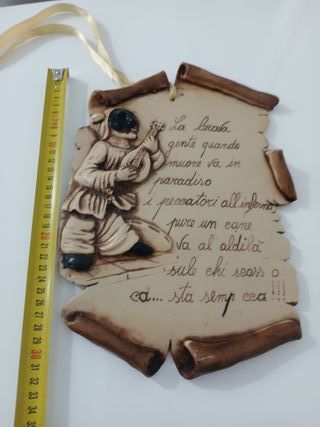 Pannello Decorativo Pulcinella con Scritta