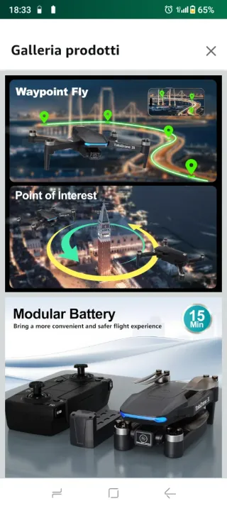 TolaDrone 31 Drone GPS 4K UHD Grigio