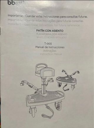 Patín con asiento para silleta