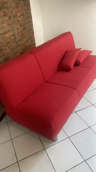 Divano letto rosso 3 posti