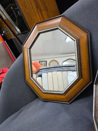 2 Specchi in Legno Ottogonali