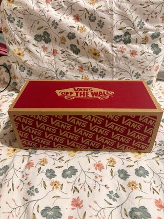 Zapatillas Vans Beige con Lazos Rosas