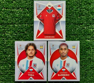 3 figurine Topps Nations League Lussemburgo