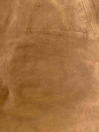 Minifalda piel vuelta camel